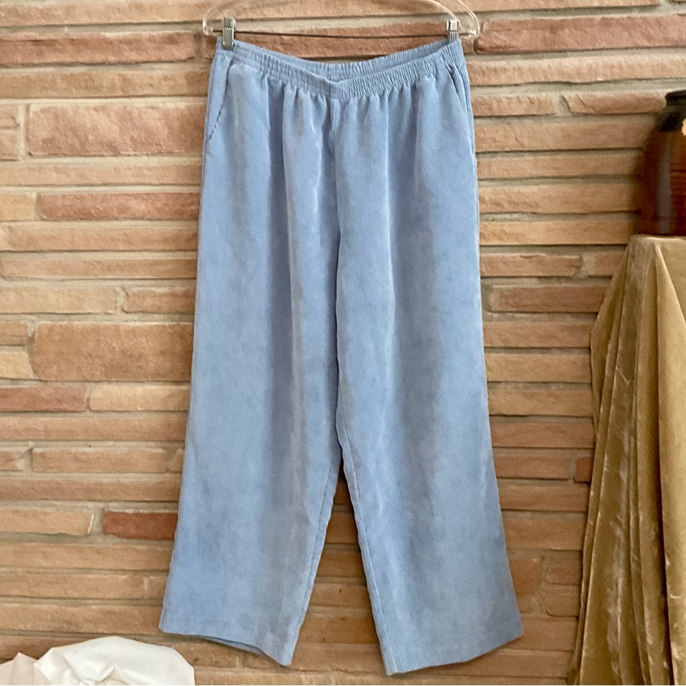 Alfred Dunner Woman Corduroy Pull On Pants Blue Size 16W